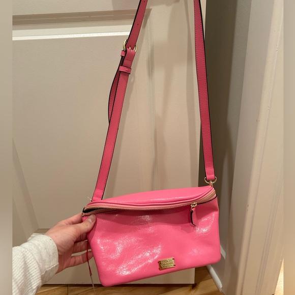Frances Valentine Billie Sling Bag Crinkled Leather in Pink - Picture 3 of 4